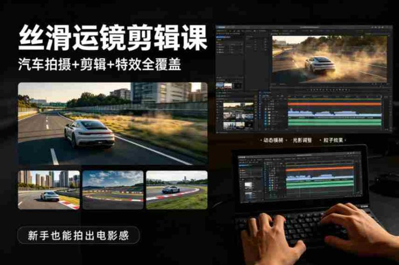 大叔丝滑运镜剪辑课，汽车拍摄+剪辑+特效全覆盖，新手也能拍出电影感-金启创业网 - 网上赚钱方法教程大全 - www.jinqi6.top