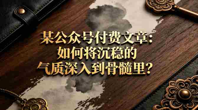 某公众号付费文章：如何将沉稳的气质深入到骨髓里？-金启创业网 - 网上赚钱方法教程大全 - www.jinqi6.top