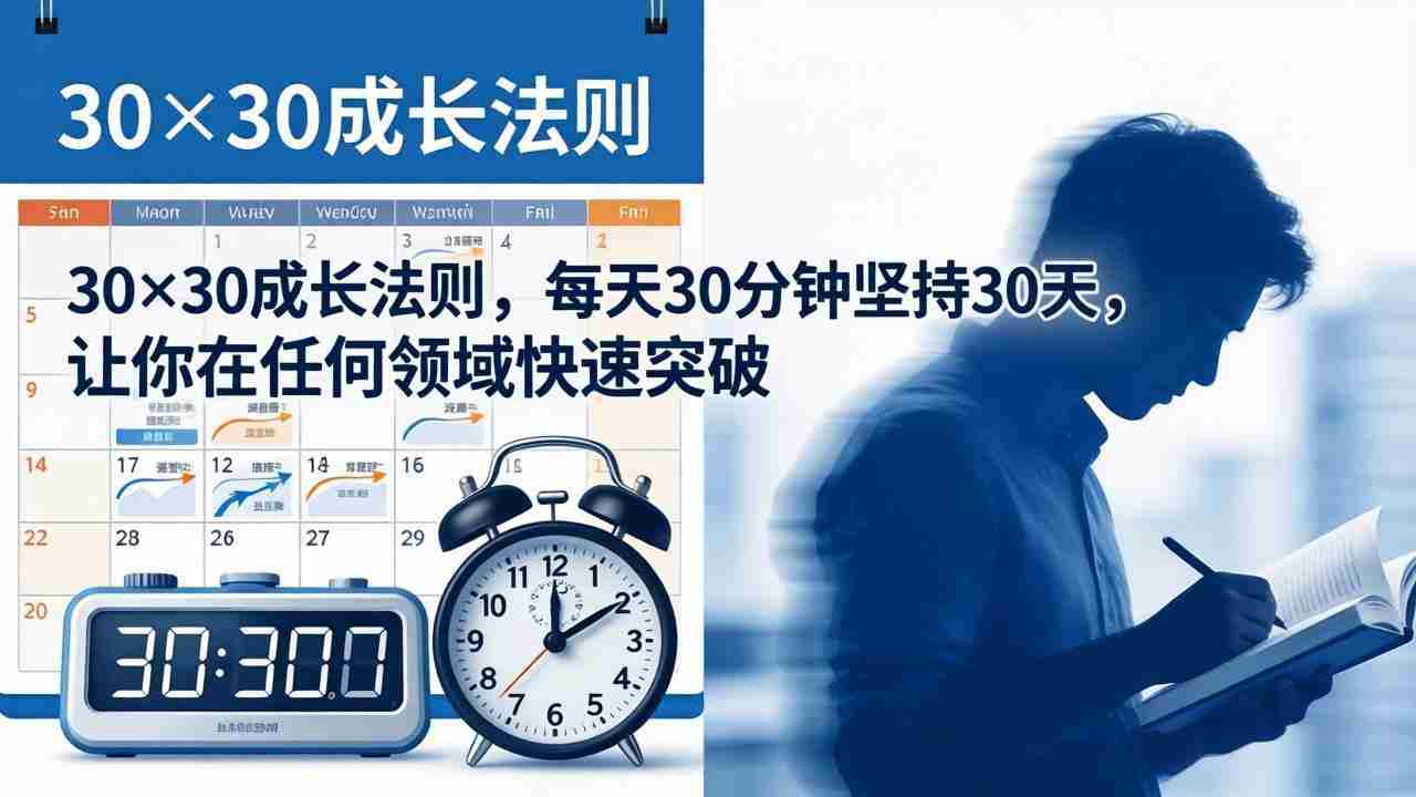 （18057期）付费文章：30×30成长法则，每天30分钟坚持30天，让你在任何领域快速突破-金启创业网 - 网上赚钱方法教程大全 - www.jinqi6.top