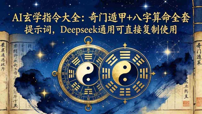 （18059期）AI玄学指令大全：奇门遁甲+八字算命全套提示词，Deepseek通用可直接复制使用-金启创业网 - 网上赚钱方法教程大全 - www.jinqi6.top