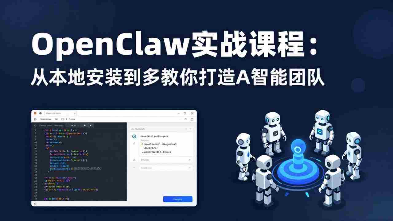 （17883期）OpenClaw实战课程：从本地安装到多Agent协同，手把手教你打造AI智能团队-金启创业网 - 网上赚钱方法教程大全 - www.jinqi6.top