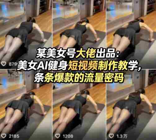 某美女号大佬出品：美女AI健身短视频制作教学，条条爆款的流量密码-金启创业网 - 网上赚钱方法教程大全 - www.jinqi6.top