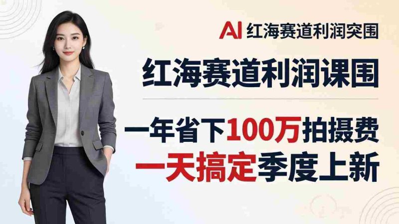 （17884期）服装老板AI模特图课：一年省下100万拍摄费，一天搞定季度上新，红海赛道利润突围-金启创业网 - 网上赚钱方法教程大全 - www.jinqi6.top