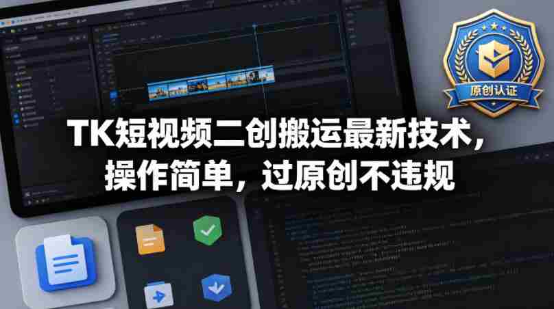 TK短视频二创搬运最新技术，操作简单，过原创不违规-金启创业网 - 网上赚钱方法教程大全 - www.jinqi6.top