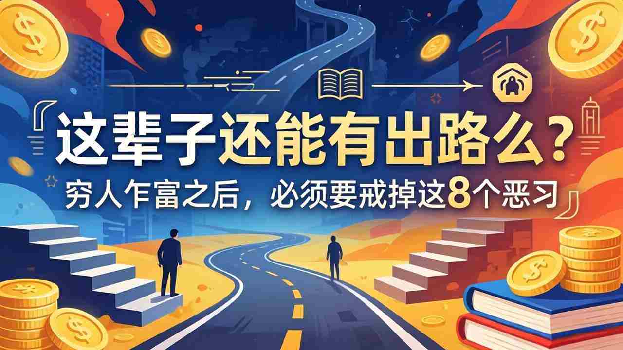 （18214期）关于人生两篇付费文章【这辈子还能有出路么？】【穷人乍富之后，必须要戒掉这8个恶习】-金启创业网 - 网上赚钱方法教程大全 - www.jinqi6.top