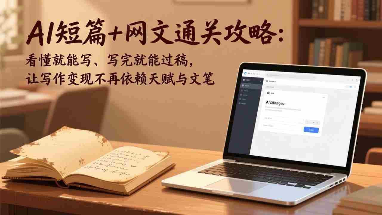 （18064期）AI短篇+网文通关攻略-更新4月：看懂就能写、写完就能过稿，让写作变现不再依赖天赋与文笔-金启创业网 - 网上赚钱方法教程大全 - www.jinqi6.top