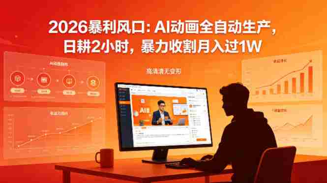 2026暴利风口：AI动画全自动生产，日耕2小时，暴力收割月入过1W-金启创业网 - 网上赚钱方法教程大全 - www.jinqi6.top