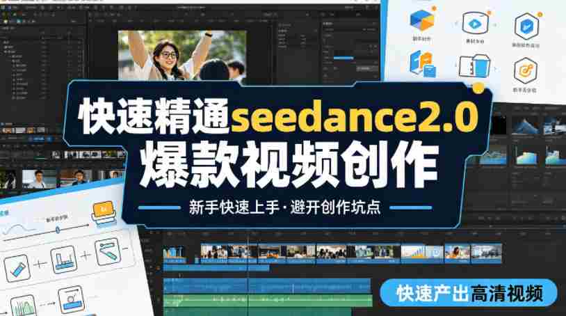 快速精通seedance2.0爆款视频创作，快速产出高清视频，避开大量创作坑点，新手也能快速上手-金启创业网 - 网上赚钱方法教程大全 - www.jinqi6.top
