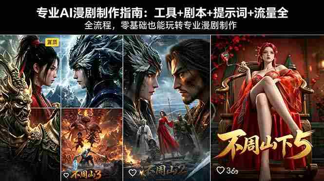 （18190期）专业AI漫剧制作指南：工具+剧本+提示词+流量全流程，零基础也能玩转专业漫剧制作-金启创业网 - 网上赚钱方法教程大全 - www.jinqi6.top