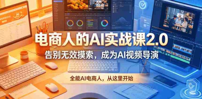 电商人的AI实战课2.0,告别无效摸索,成为AI视频导演,全能AI电商人,从这里开始-金启创业网 - 网上赚钱方法教程大全 - www.jinqi6.top