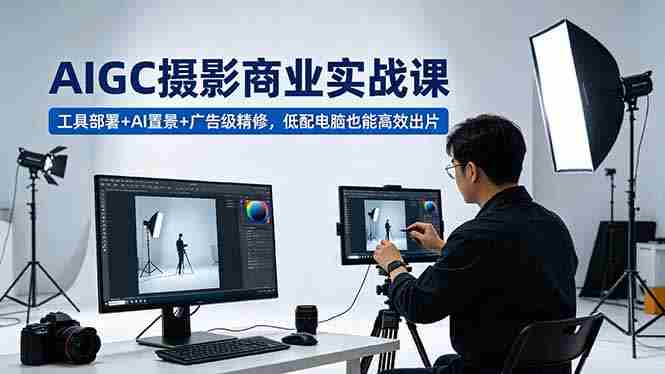 (18436期)AIGC 摄影商业实战课,工具部署+AI置景+广告级精修,低配电脑也能高效出片-金启创业网 - 网上赚钱方法教程大全 - www.jinqi6.top