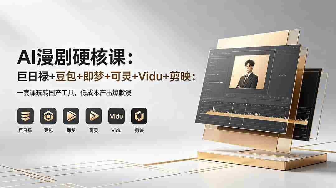 （18280期）AI漫剧硬核课：巨日禄+豆包+即梦+可灵+Vidu+剪映：一套课玩转国产工具，低成本产出爆款漫剧-金启创业网 - 网上赚钱方法教程大全 - www.jinqi6.top