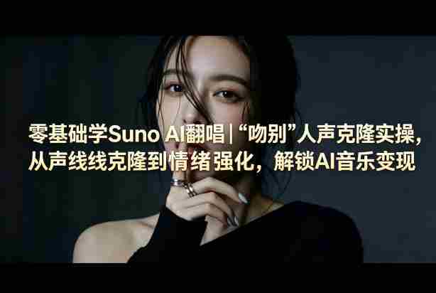 零基础学Suno AI翻唱｜《吻别》人声克隆实操，从声线克隆到情绪强化，解锁AI音乐变现-金启创业网 - 网上赚钱方法教程大全 - www.jinqi6.top