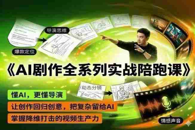 AI剧作全系列实战陪跑课,懂AI,更懂导演,让创作回归创意,把复杂留给AI,掌握降维打击的视频生产力-金启创业网 - 网上赚钱方法教程大全 - www.jinqi6.top