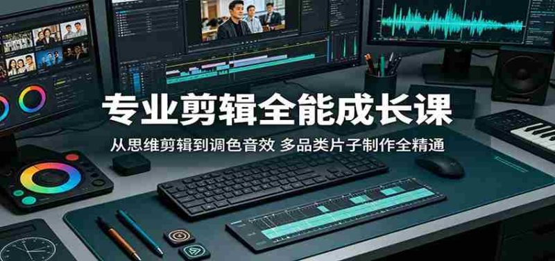 专业剪辑全能成长课:从思维剪辑到调色音效,多品类片子制作全精通-金启创业网 - 网上赚钱方法教程大全 - www.jinqi6.top