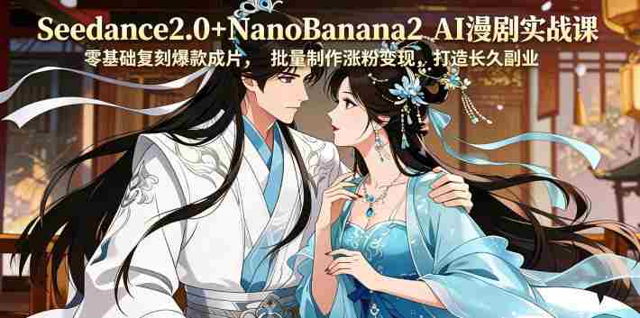 Seedance2.0+NanoBanana2 AI漫剧实战课，零基础复刻爆款成片涨粉变现，打造长久副业收益-金启创业网 - 网上赚钱方法教程大全 - www.jinqi6.top