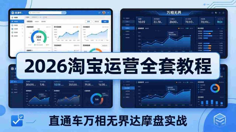 (18308期)2026淘宝运营全套教程(更新5月3日),直通车万相无界达摩盘实战,从基础到进阶提升流量转化-金启创业网 - 网上赚钱方法教程大全 - www.jinqi6.top