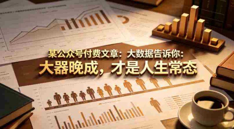 某公众号付费文章:大数据告诉你:大器晚成,才是人生常态-金启创业网 - 网上赚钱方法教程大全 - www.jinqi6.top