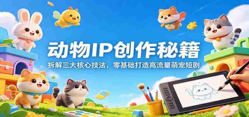 动物IP创作秘籍:拆解三大核心技法,零基础打造高流量萌宠短剧-金启创业网 - 网上赚钱方法教程大全 - www.jinqi6.top