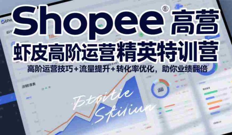 Shopee虾皮高阶运营精英特训营,高阶运营技巧+流量提升+转化率优化,助你业绩翻倍(更新26年5月)-金启创业网 - 网上赚钱方法教程大全 - www.jinqi6.top