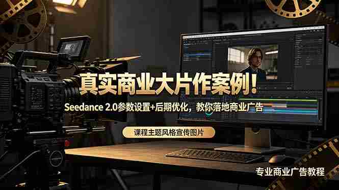 (18484期)真实商业大片作案例!Seedance 2.0参数设置+后期优化,教你落地商业广告-金启创业网 - 网上赚钱方法教程大全 - www.jinqi6.top