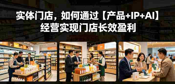 实体门店,如何通过【产品+IP+AI】经营实现门店长效盈利-金启创业网 - 网上赚钱方法教程大全 - www.jinqi6.top