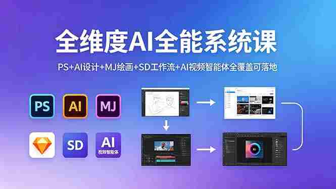 (18465期)全维度AI全能系统课,PS+AI设计+MJ绘画+SD工作流+AI视频智能体全覆盖可落地-金启创业网 - 网上赚钱方法教程大全 - www.jinqi6.top