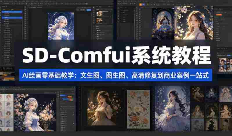 SD-Comfyui系统教程,ai绘画零基础教学,文生图、图生图、高清修复到商业案例一站式-金启创业网 - 网上赚钱方法教程大全 - www.jinqi6.top