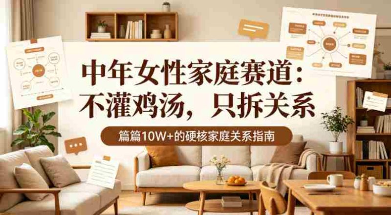 公众号流量主【中年女性家庭赛道】,不讲鸡汤、只拆家庭关系,篇篇10w+-金启创业网 - 网上赚钱方法教程大全 - www.jinqi6.top