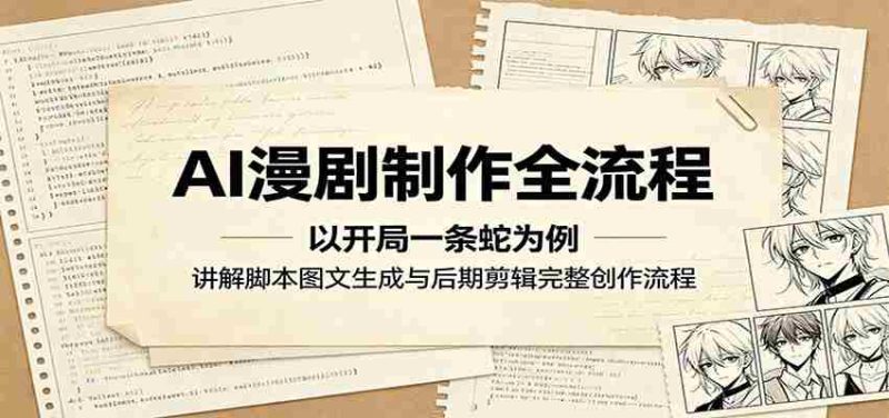 AI漫剧制作全流程:以开局一条蛇为例,讲解脚本图文生成与后期剪辑完整创作流程-金启创业网 - 网上赚钱方法教程大全 - www.jinqi6.top