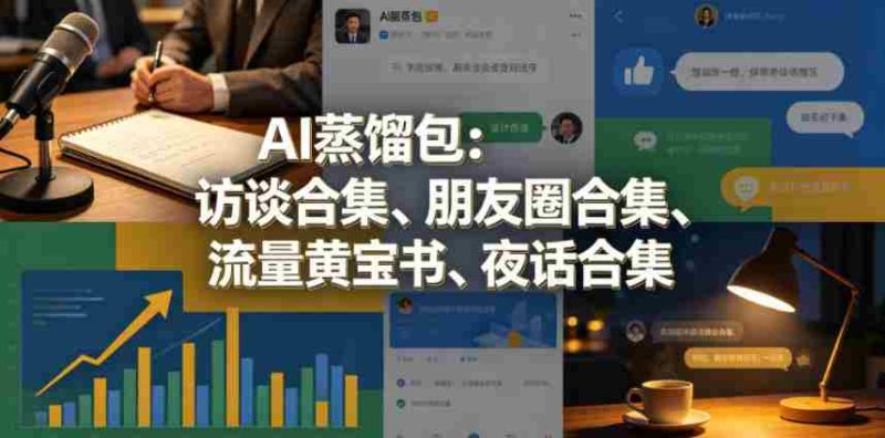 AI蒸馏包:访谈合集、朋友圈合集、流量黄宝书、夜话合集【文档】-金启创业网 - 网上赚钱方法教程大全 - www.jinqi6.top