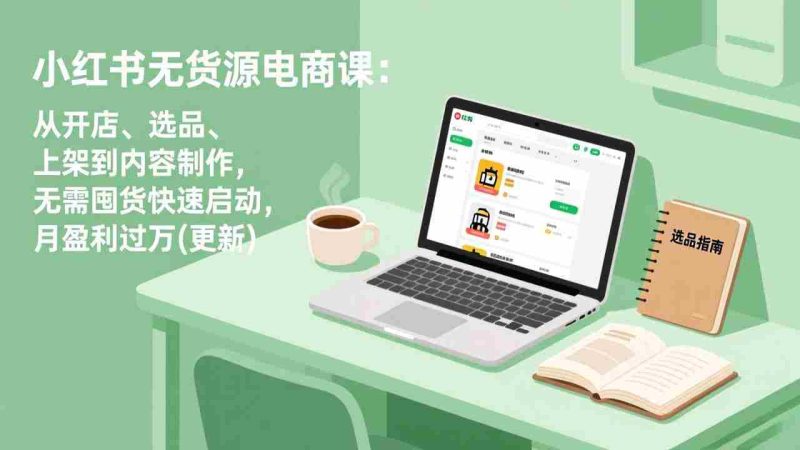 (18420期)小红书无货源电商课(5月12更新):从开店、选品、上架到内容制作,无需囤货快速启动,月盈利过万-金启创业网 - 网上赚钱方法教程大全 - www.jinqi6.top