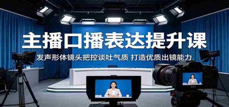 主播口播表达提升课:发声形体镜头把控谈吐气质,打造优质出镜能力-金启创业网 - 网上赚钱方法教程大全 - www.jinqi6.top