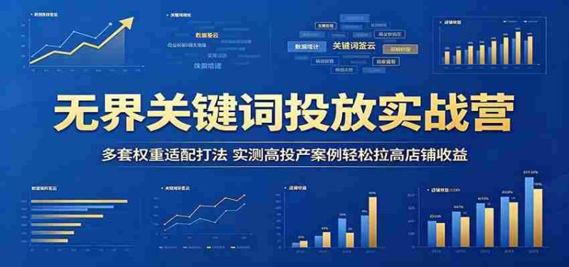 无界关键词投放实战营:多套权重适配打法,实测高投产案例轻松拉高店铺收益-金启创业网 - 网上赚钱方法教程大全 - www.jinqi6.top