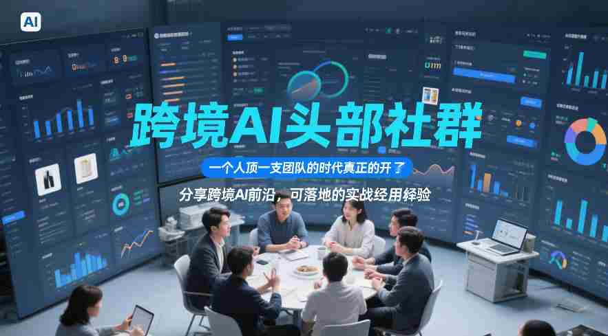 跨境AI头部社群，一个人顶一支团队的时代真正的开始了，分享跨境AI前沿，可落地的实战经验（更新5月23日）-金启创业网 - 网上赚钱方法教程大全 - www.jinqi6.top