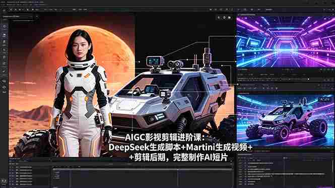 （18475期）AIGC影视剪辑进阶课：DeepSeek生成脚本+Martini生成视频+剪辑后期，完整制作AI短片-金启创业网 - 网上赚钱方法教程大全 - www.jinqi6.top