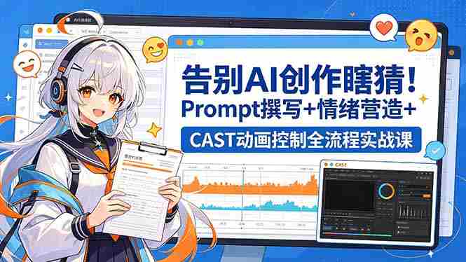 (18473期)告别AI创作瞎猜!Prompt撰写+情绪营造+CAST动画控制全流程实战课-金启创业网 - 网上赚钱方法教程大全 - www.jinqi6.top