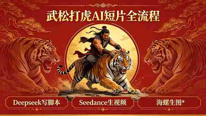(18370期)武松打虎AI短片全流程:Deepseek写脚本+Seedance生视频+海螺生图-金启创业网 - 网上赚钱方法教程大全 - www.jinqi6.top
