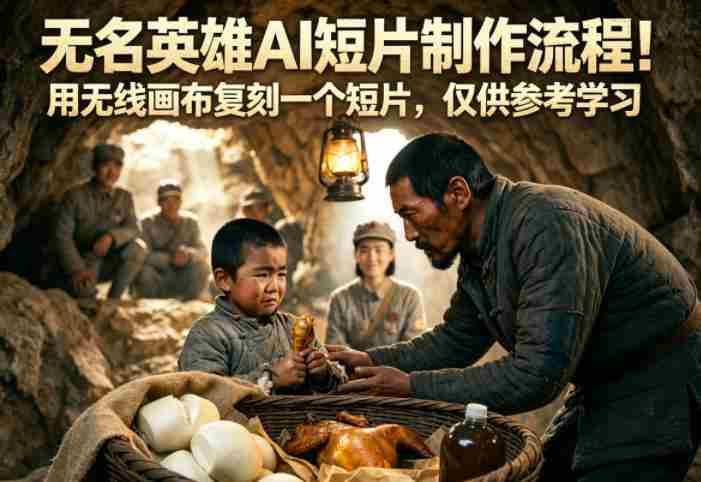 无名英雄AI短片制作流程！用无线画布复刻一个短片，仅供参考学习-金启创业网 - 网上赚钱方法教程大全 - www.jinqi6.top