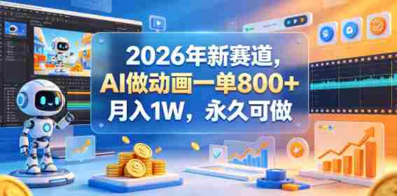 2026年新赛道，AI做动画一单800+，月入1W，永久可做-金启创业网 - 网上赚钱方法教程大全 - www.jinqi6.top