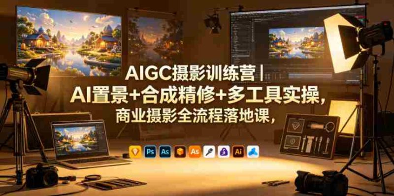 AIGC摄影训练营|AI置景+合成精修+多工具实操,商业摄影全流程落地课-金启创业网 - 网上赚钱方法教程大全 - www.jinqi6.top