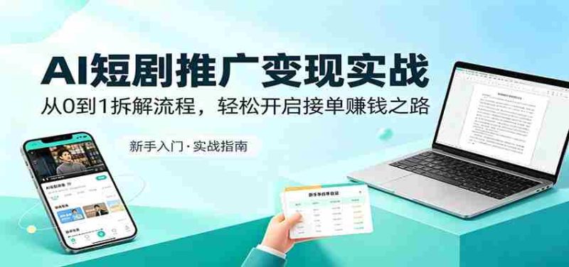 AI短剧推广变现实战:从0到1拆解流程,轻松开启接单赚钱之路-金启创业网 - 网上赚钱方法教程大全 - www.jinqi6.top