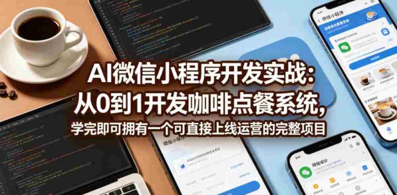AI微信小程序开发实战:从0到1开发咖啡点餐系统,学完即可拥有一个可直接上线运营的完整项目-金启创业网 - 网上赚钱方法教程大全 - www.jinqi6.top