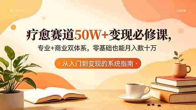 (18523期)疗愈赛道50W+变现必修课,专业+商业双体系,零基础也能月入数十万-金启创业网 - 网上赚钱方法教程大全 - www.jinqi6.top