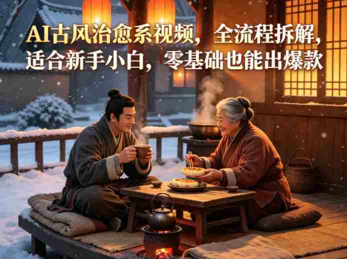 AI古风治愈系视频,全流程拆解,适合新手小白,零基础也能出爆款-金启创业网 - 网上赚钱方法教程大全 - www.jinqi6.top