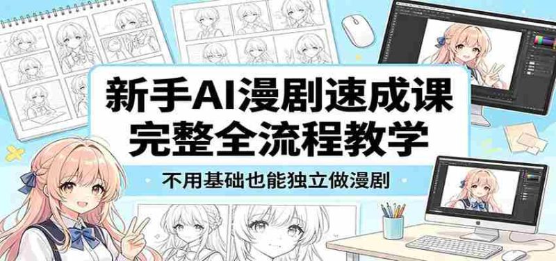 新手AI漫剧速成课:完整全流程教学,不用基础也能独立做漫剧-金启创业网 - 网上赚钱方法教程大全 - www.jinqi6.top