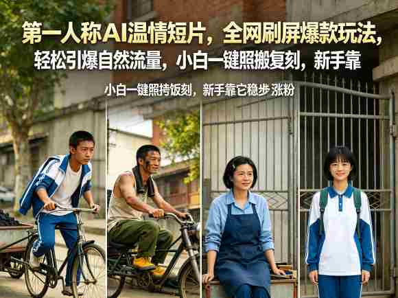 第一人称AI温情短片,全网刷屏爆款玩法,轻松引爆自然流量,小白一键照搬复刻,新手靠它稳步涨粉-金启创业网 - 网上赚钱方法教程大全 - www.jinqi6.top
