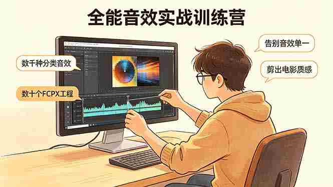 （18287期）全能音效实战训练营：数千种分类音效+数十个FCPX工程，告别音效单一，剪出电影质感-金启创业网 - 网上赚钱方法教程大全 - www.jinqi6.top
