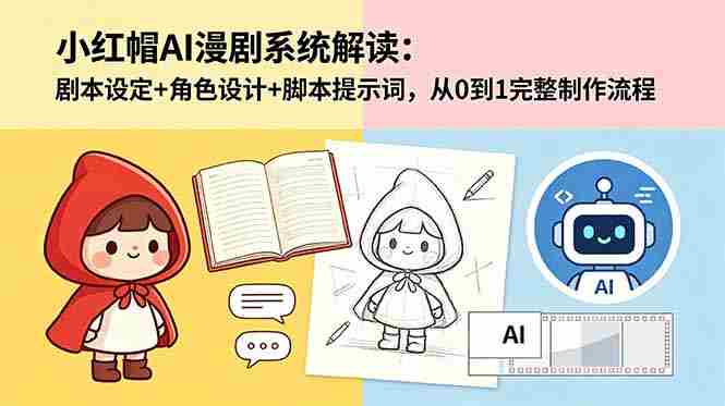 (18612期)小红帽AI漫剧系统解读:剧本设定+角色设计+脚本提示词,从0到1完整制作流程-金启创业网 - 网上赚钱方法教程大全 - www.jinqi6.top