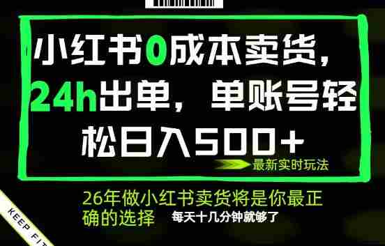 小红书0成本AI卖货,24小时出单,全流程托管,保底日入500+,每天十几分钟就够了【揭秘】-金启创业网 - 网上赚钱方法教程大全 - www.jinqi6.top